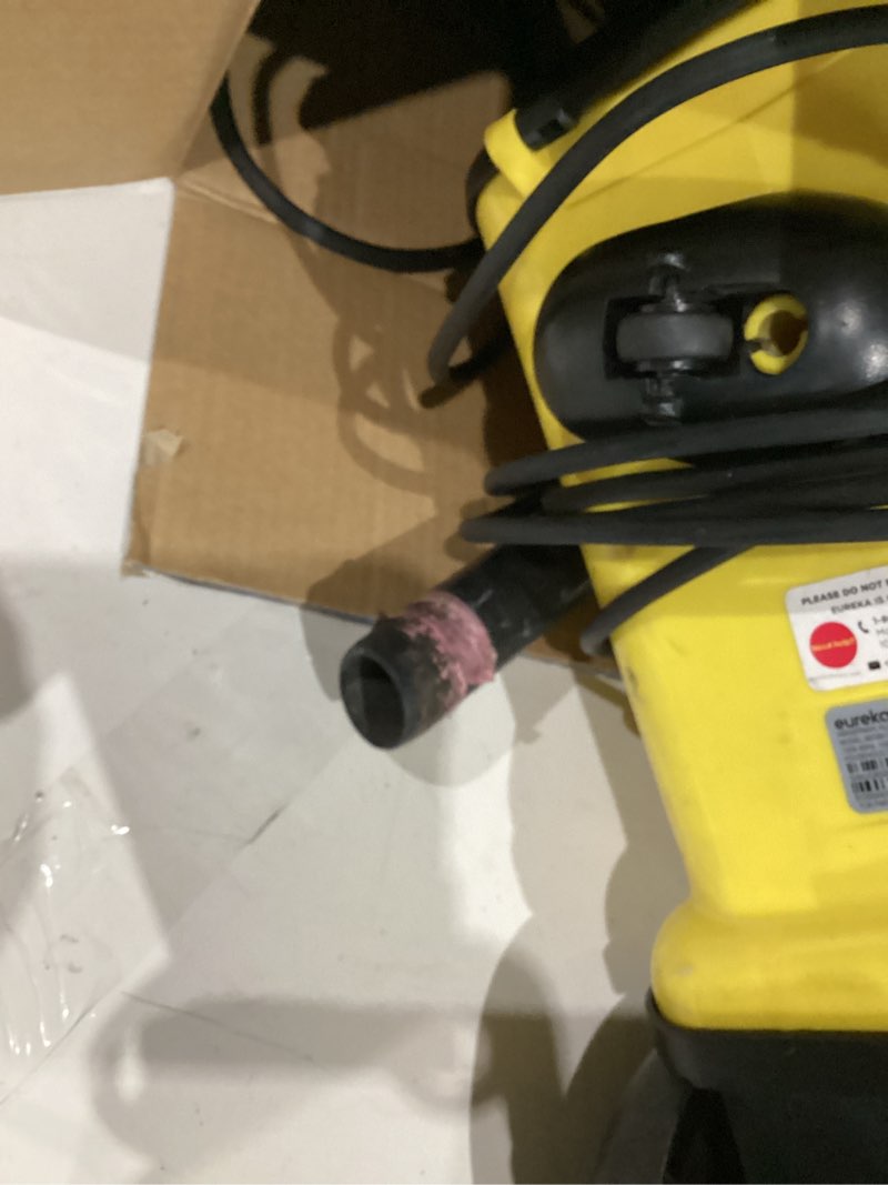 Condition photo showing As Is for eureka 3670m canister cleaner, lightweight powerful vacuum for carpets and hard floors, w/ 5bags,yellow yellow 3670m with 5 bags