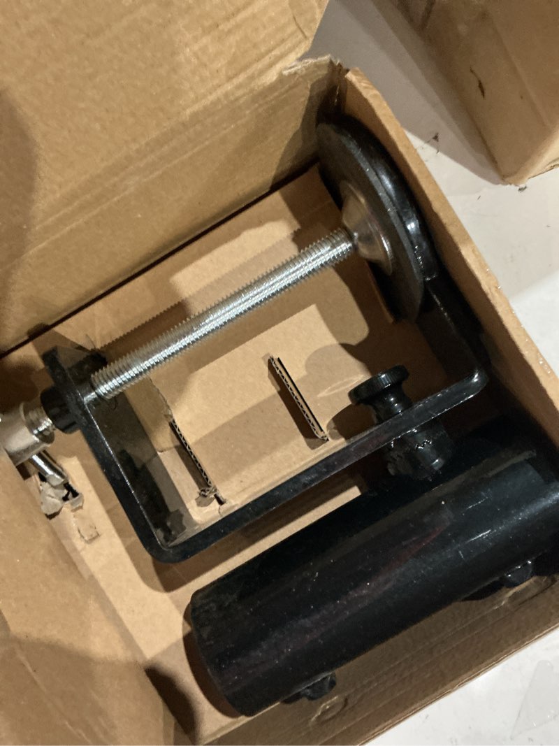 Condition photo showing Good Condition for patio umbrella clamp, suitable for railings, fence posts, bleachers,benches | heavy duty deck railing umbrella holder, balcony railings mount attaches?deck umbrella holder?bleacher umbrella clamp