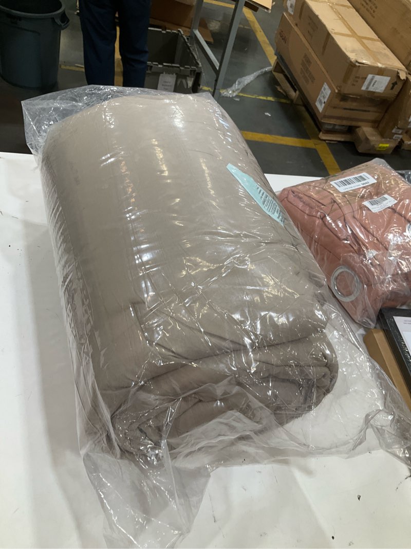 Condition photo showing New/Like New for cottonight cream coffee comforter set california king khaki bedding comforter set cal king dark champagne solid blanket quilts modern soft cream khaki 3 piece bedding set 1-cream coffee california king
