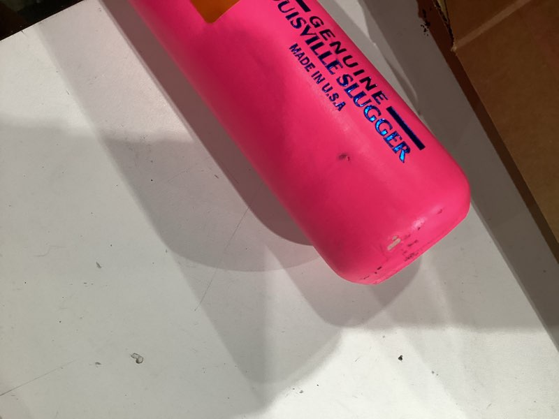 Condition photo showing As Is for louisville slugger genuine mix maple baseball bats - 31", 32", 33", 34" 32" mint/metallic red