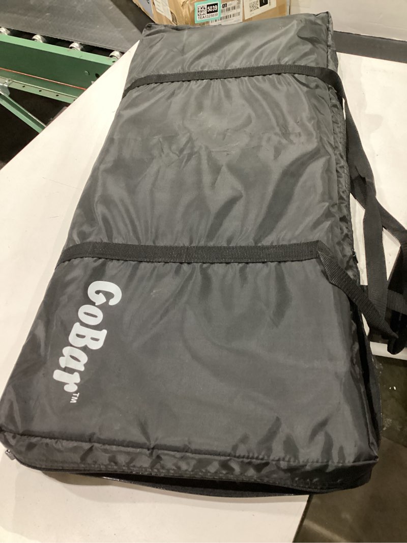 Condition photo showing Good Condition for gobar portable bar table for events - black, 3 skirts, or led - pop up mobile bartending station with travel carrying case led black skirt