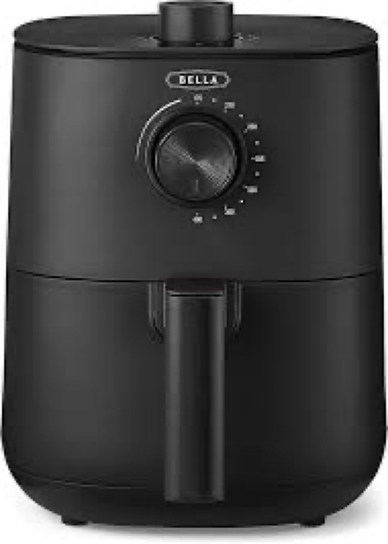 BELLA 2.9QT Manual Air Fryer, No Pre-Heat Needed, No-Oil Frying, Fast Healthy Evenly Cooked Meal Eve