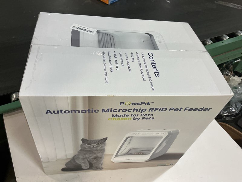 Condition photo showing New/Like New for PawsPik Automatic Microchip RFID Cat Feeder,16-Cup, ISO Microchip & PawsPik RFID Tag Compatible, App Control, Portion Control