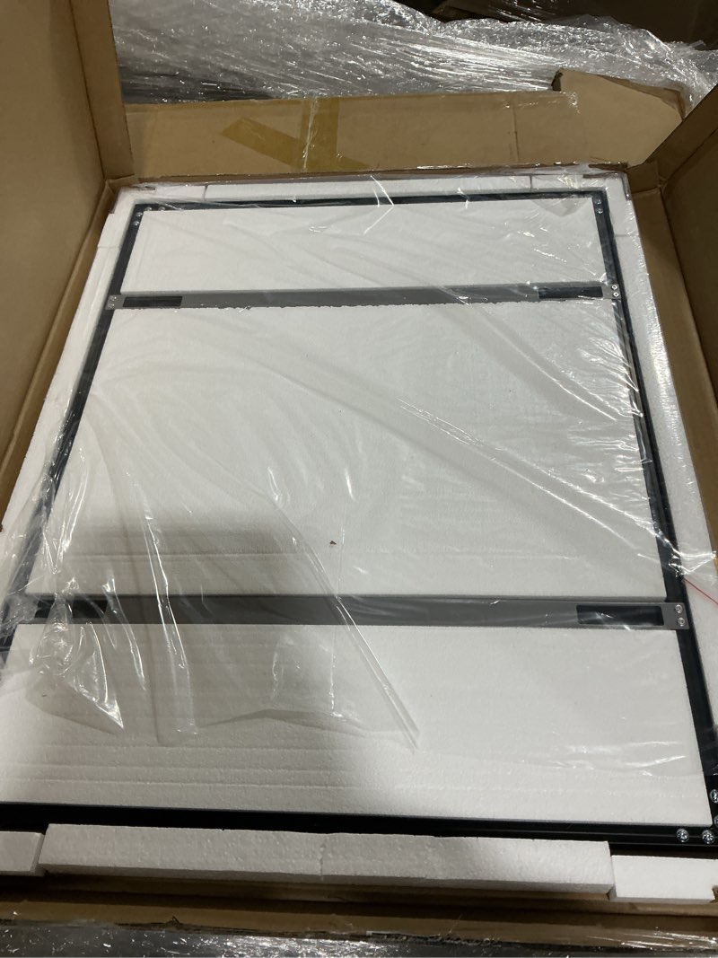 Condition photo showing As Is for TETOTE Black Bathroom Mirror 24" x 30" Matte Black Rectangle Beveled Framed Bathroom Vanity Mirror for Over Sink, Tempered Glass, Shatterproof, Stronger Frame, Modern Farmhouse Bedroom, Entryway 30"L x 24"W Matte Black