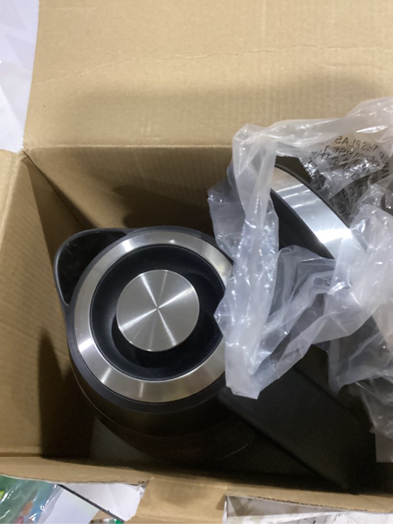 Condition photo showing Good Condition for chefman electric kettle, 1.8l 1500w, hot water boiler, removable lid for easy cleaning, auto shut off, boil-dry protection, stainless steel filter, bpa free, borosilicate glass electric tea kettle black
