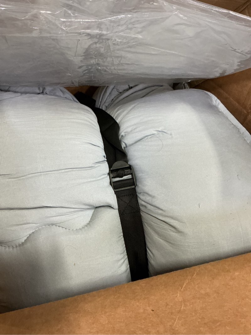 Condition photo showing As Is for Japanese Floor Mattress, 4" Thicken Futon Mattress Tatami Mat, High Density Foam Support for Adult Kids Sleep, Portable Futon Sofa Bed for Camping, Pet Mat, Twin 80"x 39"?Silver Gray? Silver Gray Twin (80”L × 39“W)