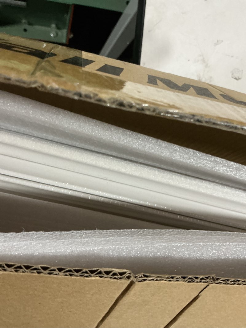 Condition photo showing Good Condition for Art3d Pre-Cut Wall Molding Set of 6 pcs, Ready-to-Assemble Wainscoting Panels for Interior Wall Décor Living Room Bedroom Accent Wall - Installed with Glue, 3 Top 3 Bottom White: Style 1