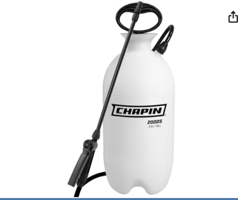 Chapin 20005 Pump Sprayer, 2?Gallon, Lawn & Garden, Translucent Poly Tank, Funnel?Top, SureSpray, Adjustable Cone Nozzle & 34" Hose for Fertilizer, Weed & Pest Application
