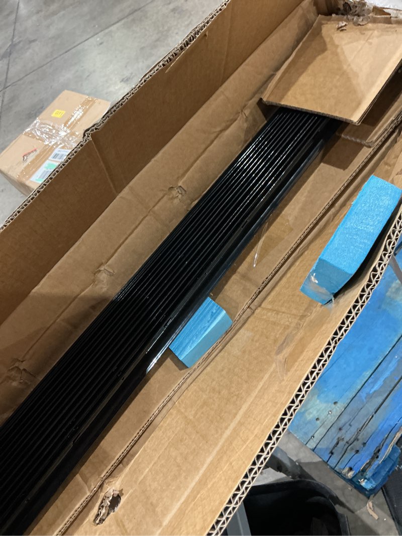 Condition photo showing Good Condition for metal fence post 4 feet black, pack of 8, t post for wire fence, no dig steel u posts fencing for lawn garden wire mesh fences poles sign outdoor light duty 4 ft- 8 pack-black