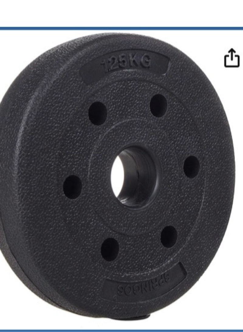 Springos - Barbell Discs 1 kg 1.25 kg 2.5 kg 5 kg 10 kg 15 kg 20 kg Plastic Weight Training Weight Plates for Bodyvuilding