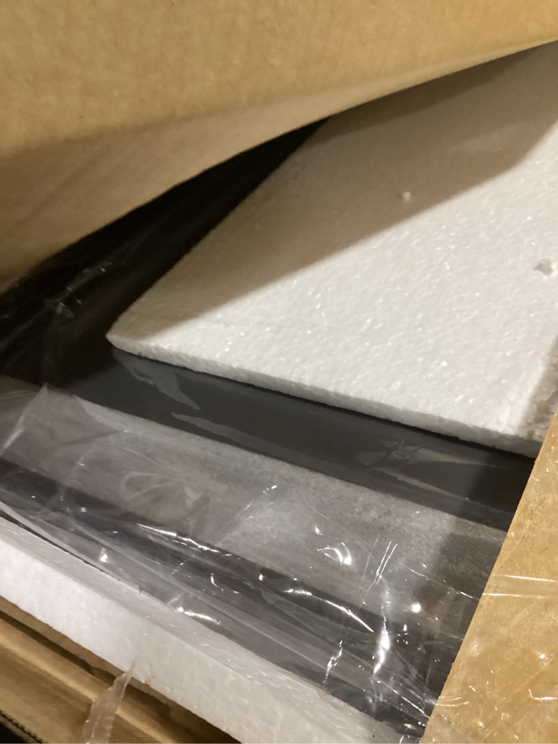 Condition photo showing Good Condition for dumos arched full length mirror with stand 64"x21" floor standing aluminum frame for bedroom body hanging leaning modern simple home decor shatter-proorf nano glass wall living room cloakroom black black-arched 64"l x 21"w