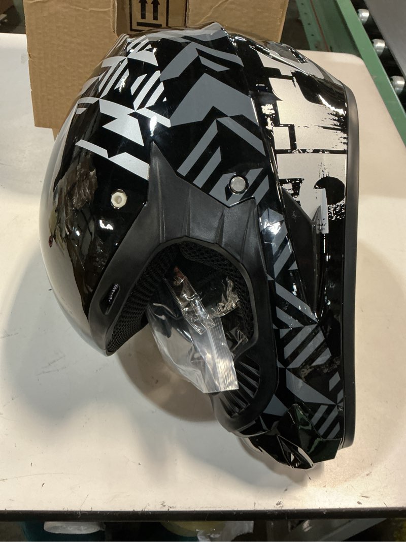 Condition photo showing New/Like New for Motocross Helmet Youth Dirt Bike Helmets Fashion Adult Motorcycle Helmet Off-Road Moutain Bike Helmet DOT Approved Small Grey