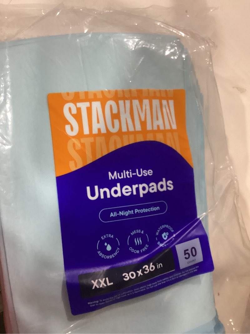 Condition photo showing As Is for Chucks Pads Disposable Adult Underpads [100-Pack] 30"x36" XXL Extra-Large Super-Absorbent Incontinence Bed Pads – Mattress Protector Pee Pads for Adults, Kids & Pets – Bed Protection & Training 30" x 36"