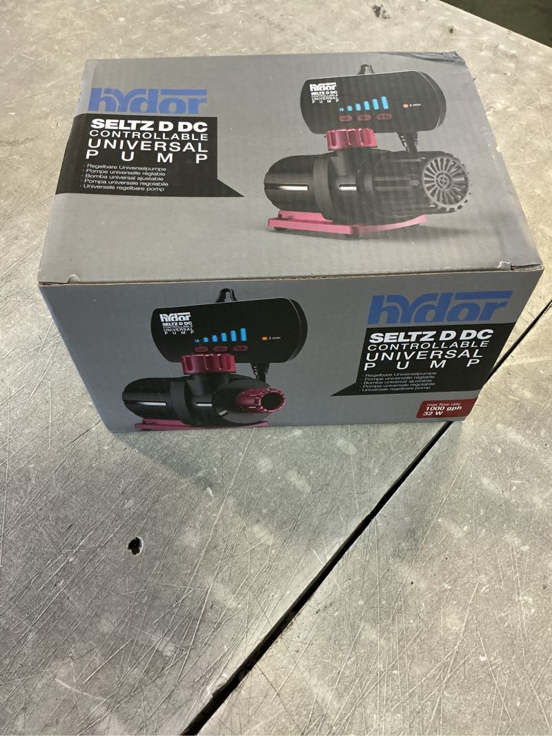 Condition photo showing New/Like New for Hydor Seltz D DC Controllable Universal Pump 500 GPH, 750 GPH and 1000 GPH for Aquariums, Reefs, Ponds, Turtles, Terrariums and Fountains, Black, 1000 GAL (P21131.01)