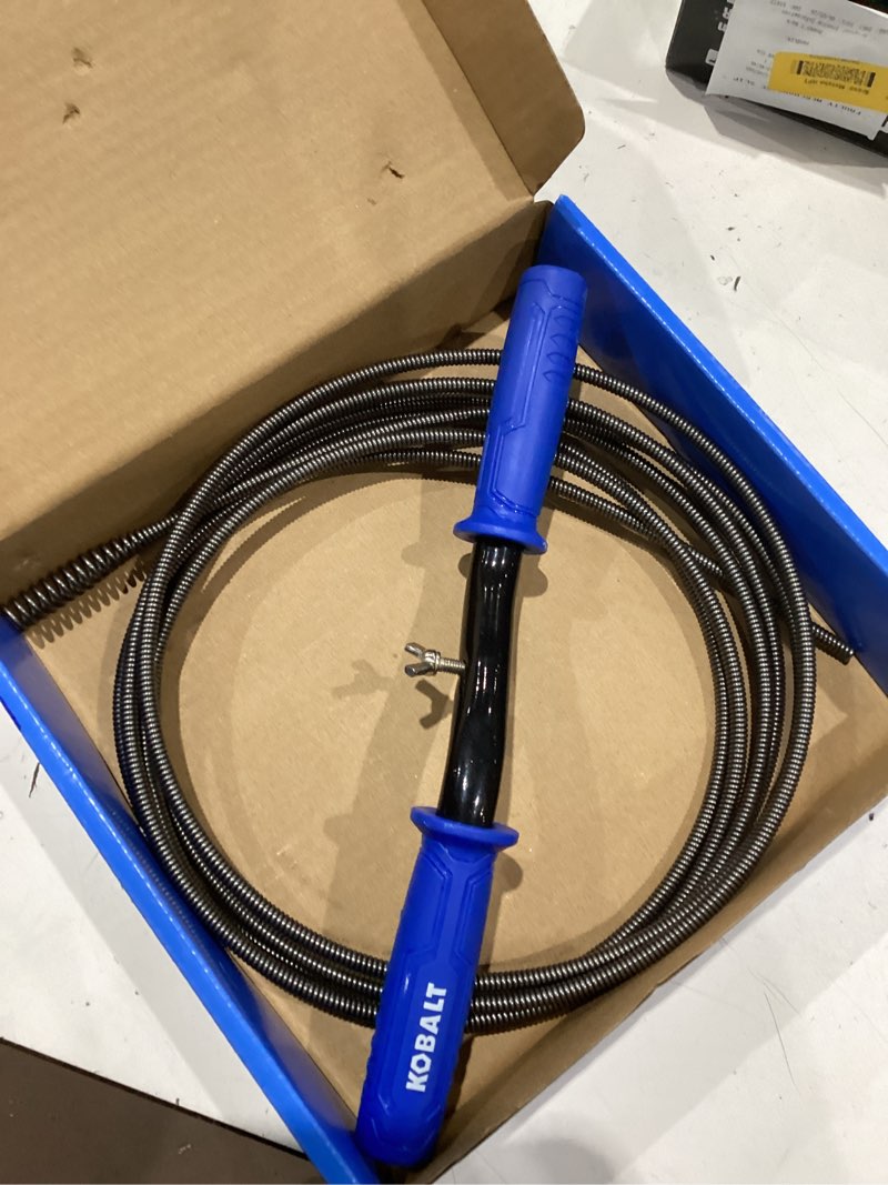 Condition photo showing Good Condition for kobalt 1/4-in x 15-ft high carbon wire hand auger for drain
