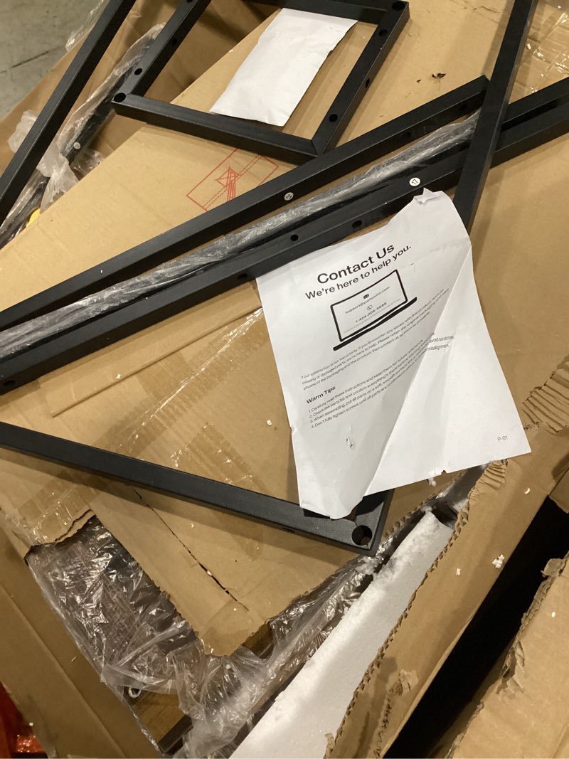 Condition photo showing Good Condition for (Similar design)Monarch Specialties I 7702 Computer Desk, Home Office, Standing, Storage Shelves, 48\" L, Work, Laptop, Metal, Laminate, Brown, Black, Contemporary, Modern