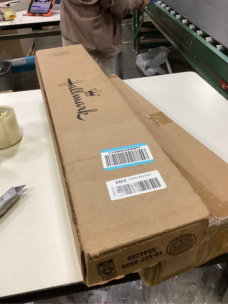 Condition photo showing New/Like New for Hallmark Christmas Wrapping Paper Rolls - Minimalist Brown Kraft Trees, Antlers, Snowflakes Gift Wrap Paper (3 Rolls: 90 sq. ft. ttl.) for Holiday Parties, Hanukkah, Winter Weddings