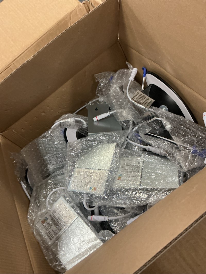 Condition photo showing As Is for zouzai 6 inch 5CCT Gimbal Black Led Recessed Lights, 360°+90° Adjustable Directional Recessed Lighti