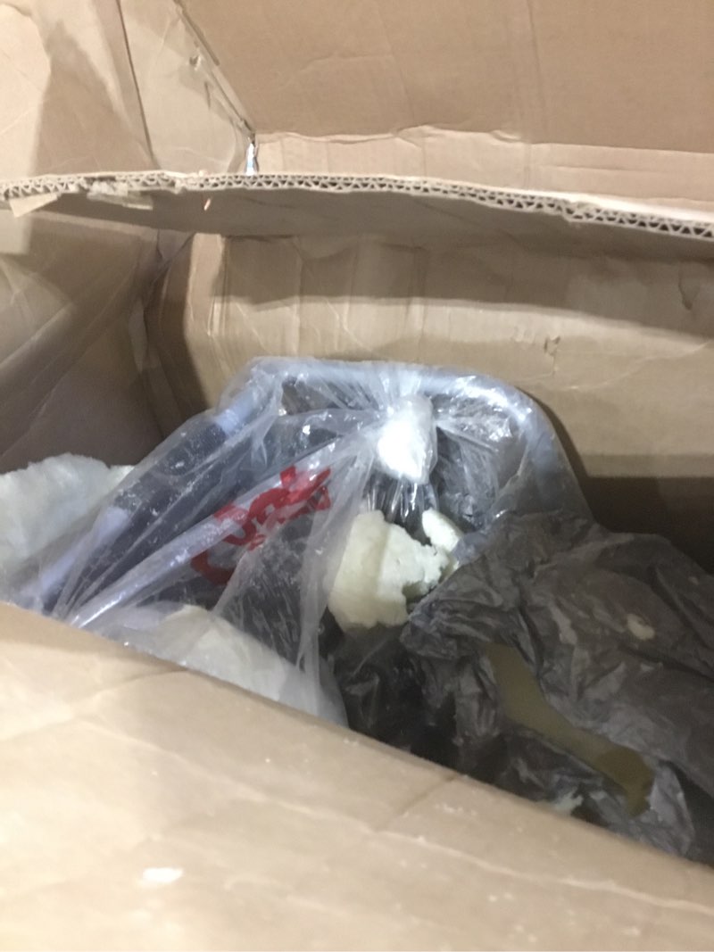 Condition photo showing As Is for California Air Tools 20020AD 2.0 HP Ultra Quiet and Oil-Free Air Compressor with Wheels, 20 Gallon Tank Capacity, 70 dB Noise Level, Electric, Portable, with Automatic Drain Valve Steel Tank, 110v w/Auto Drain