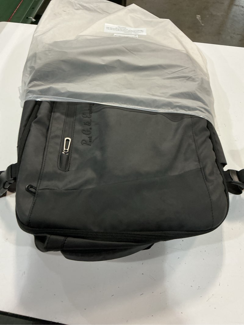 Condition photo showing Good Condition for pack go & explore travel backpack for women and men's, large light carry on backpack for airplanes, daypack bag, luggage weekender personal item backpack, 18x14x8 in (black)