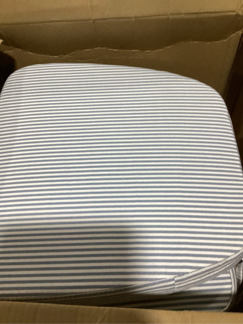 Condition photo showing As Is for aaaaacessories d-shaped chair cushions, 2" thick dining chair pads with ties and removable, machine-washable cover, 17" x 16", black black 1 count(pack of 1)