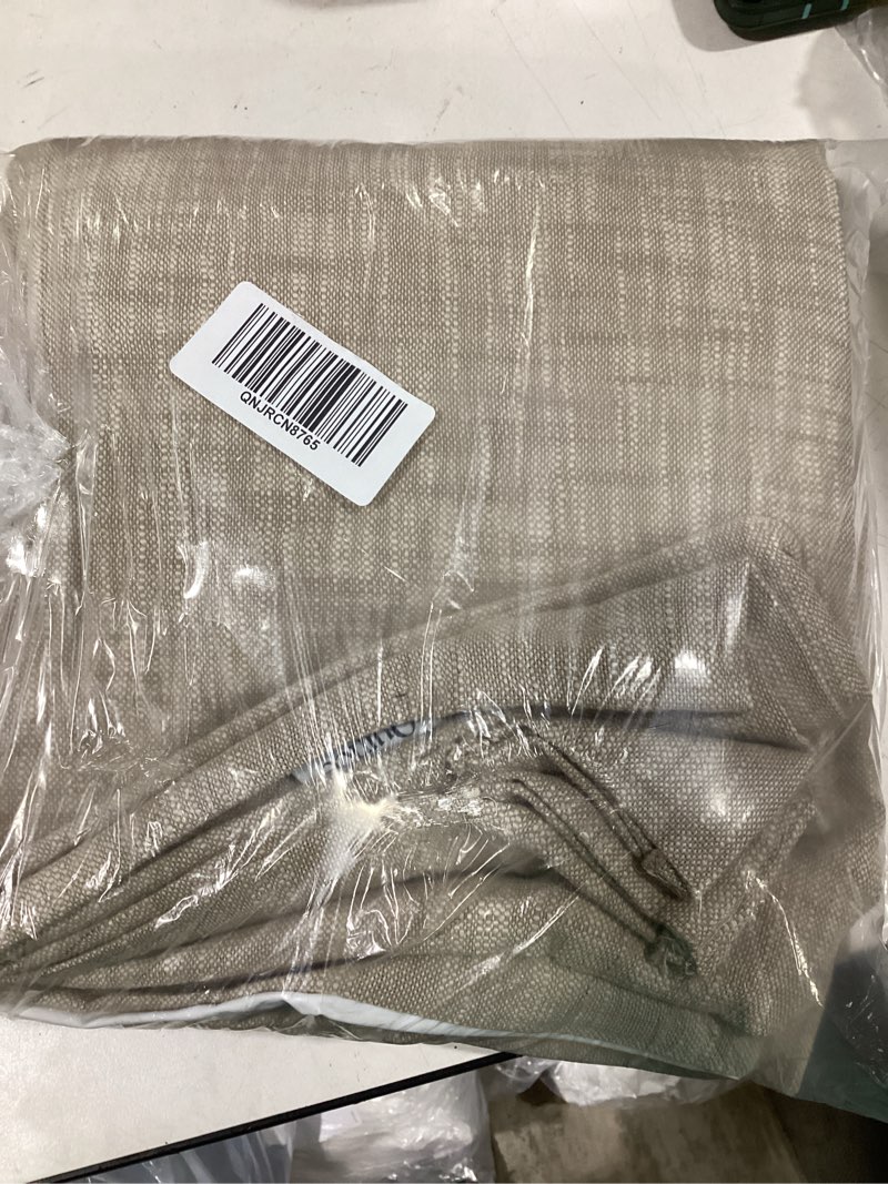 Condition photo showing Good Condition for quince 100% linen sand brown room darkening curain 