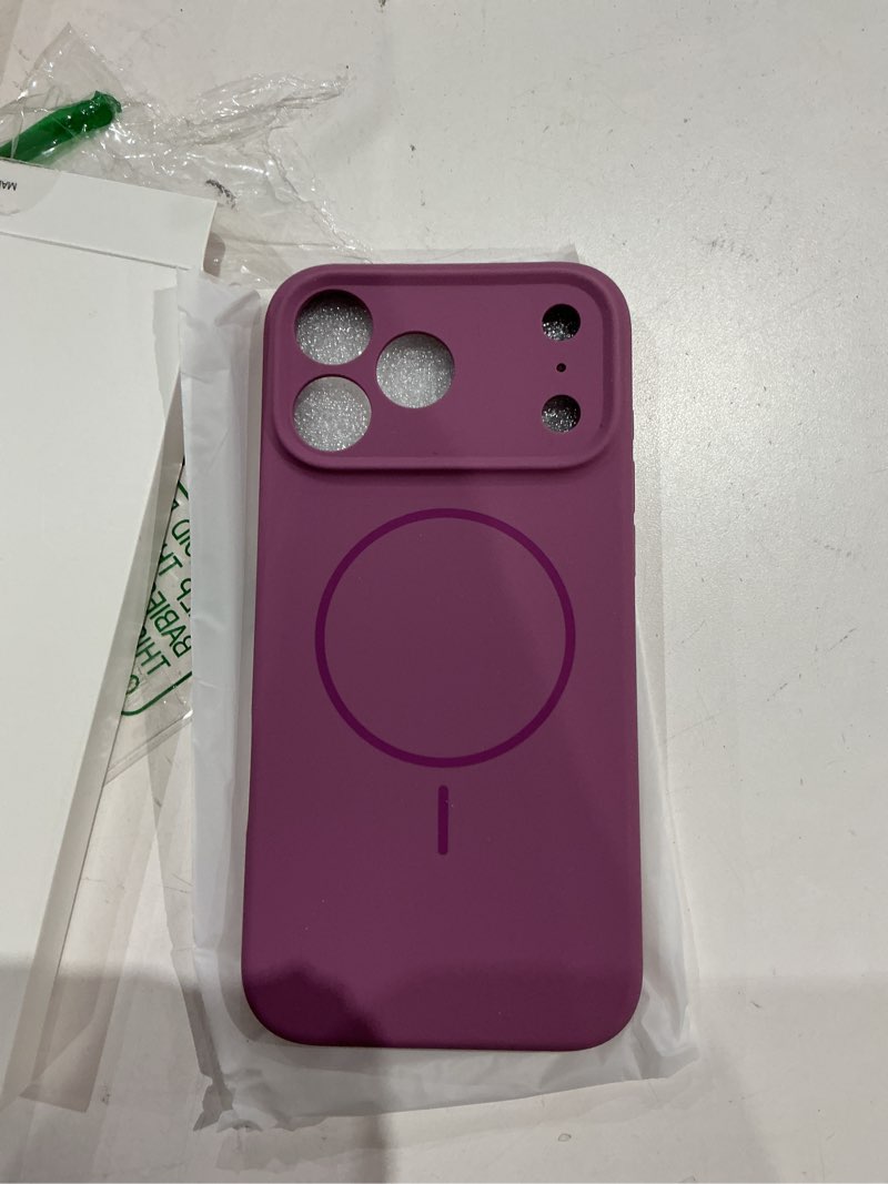 Condition photo showing Good Condition for miracase magnetic for iphone 17 pro max case, compatible with magsafe, integrated silicone camera control cover, 3.0mm thicken shockproof drop protection phone case for 17 promax, blackcurrant blackcurrant iphone 17 pro max