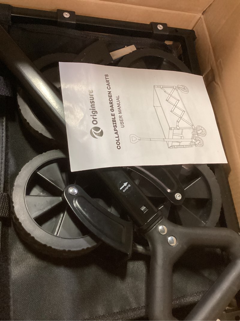 Condition photo showing Good Condition for Collapsible Wagon Cart Foldable - Lightweight Portable Heavy Duty Folding Beach Wagons with Wheels - Outdoor Utility Carts for Grocery, Camping, Shopping, Sports, Garden with Large Capacity Black