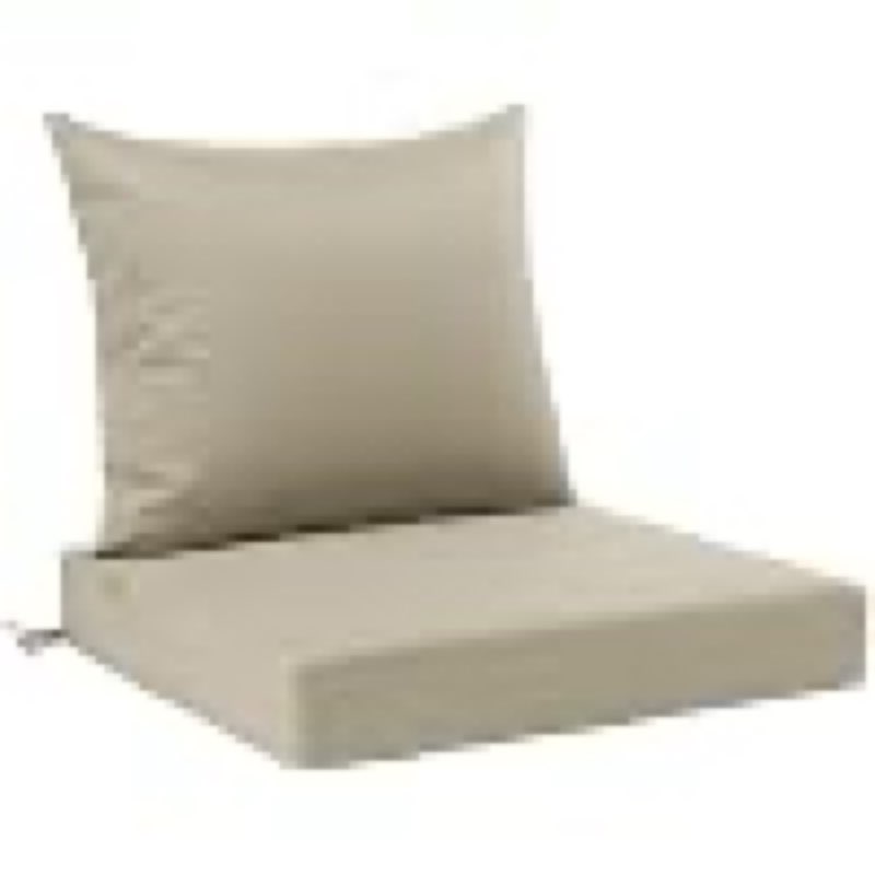 favoyard outdoor seat cushion set 24 x 24 inch water-resistant & fade-resistant patio furniture cushions with removable cover deep seat & back cushion with tie straps for chair sofa2 pack