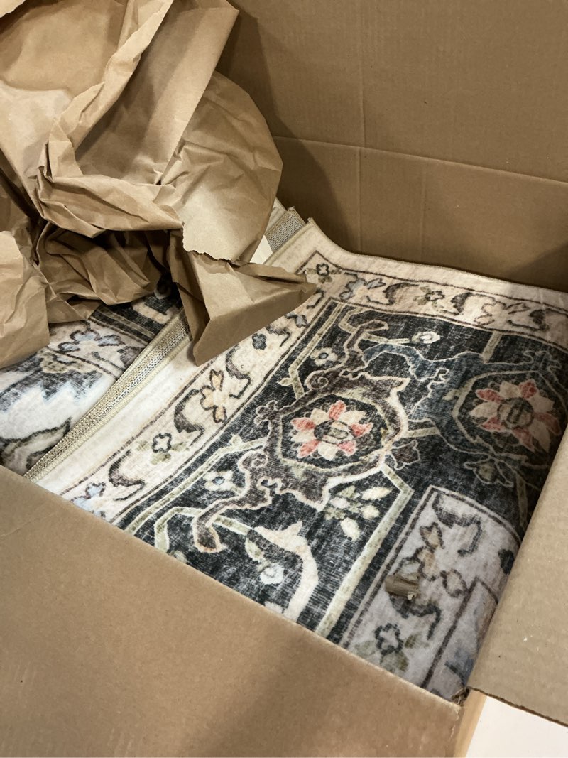 Condition photo showing Good Condition for loloi ii hathaway hth-01 navy/multi traditional runner rug 2'-6" x 7'-6" 2'-6" x 7'-6" navy / multi oriental