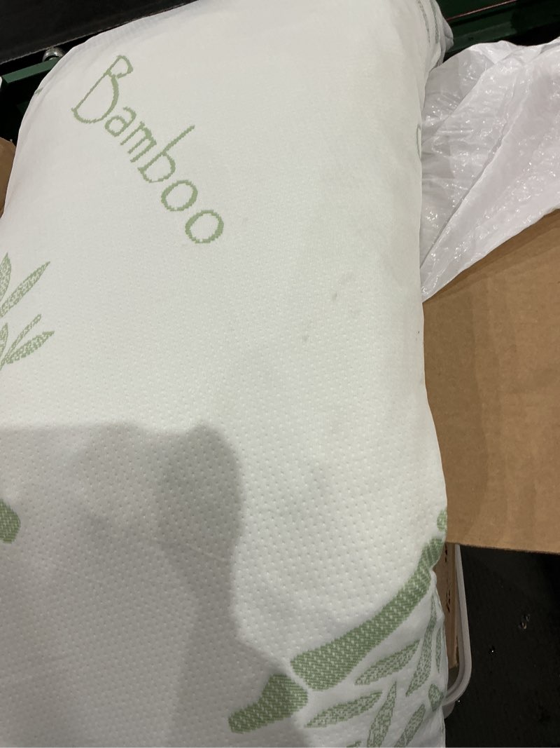Condition photo showing As Is for full body pillow for adults bamboo - [adjustable] shredded memory foam long cooling pillows, removable and washable hypoallergenic cover with zipper