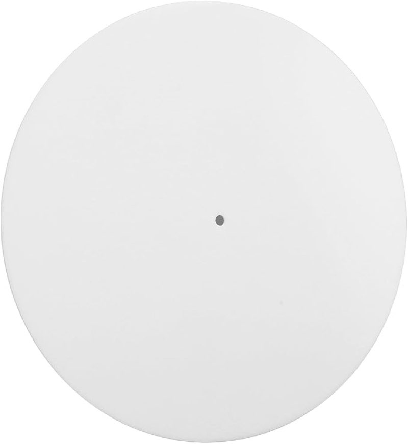 Acrylic Turntable Mat Record Player Slipmat, for 12 Inch Record Players, Illuminates Listening Space with HiFi Sound (Milky White)