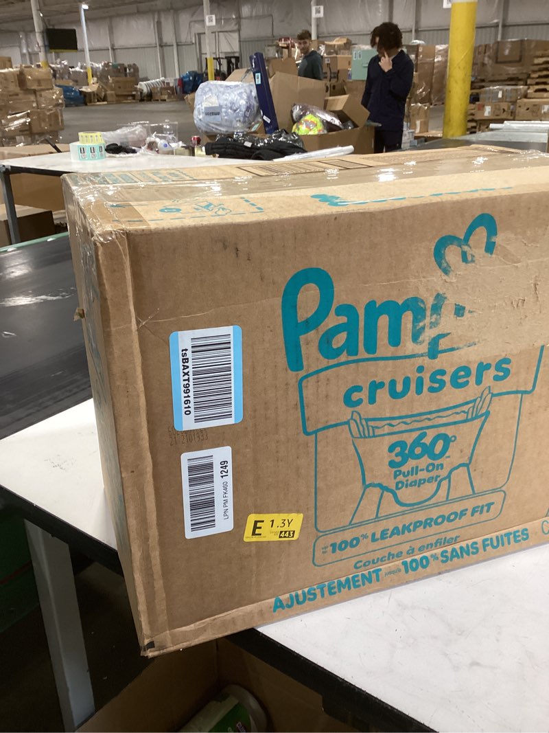 Condition photo showing New/Like New for Pampers Diapers - Cruisers 360 - Size 4, 144 Count, Babyproof up to 100% Leakproof Pull-On Diaper Size 4 144
