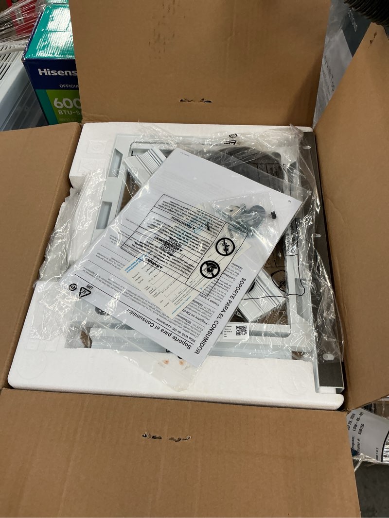 Condition photo showing As Is for ge appliances 5000 btu mechanical window air conditioner unit