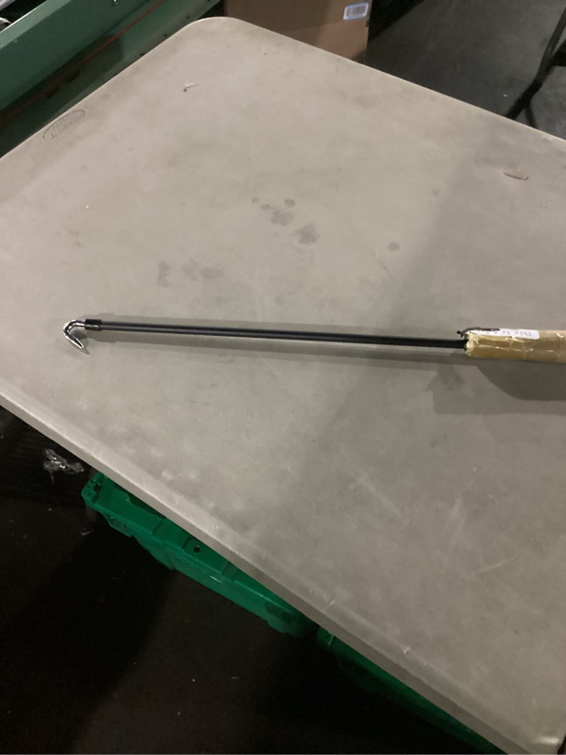 Condition photo showing As Is for Pickmesh Exterior Roller Shade Universal Crank Wand Replacement Metal Crank Wand Telescoping Skylight Pole with Hook for Exterior Sun Shades Outdoor Indoor Roller up Blinds (Black)