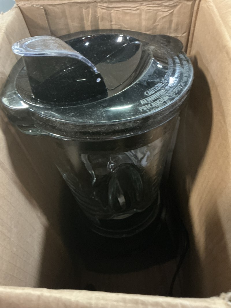 Condition photo showing As Is for hamilton beach power elite wave action blender for smoothies, 40 oz glass jar, 12 functions including puree, crush ice, 700 watts - black (58148a) black 40 oz. glass jar