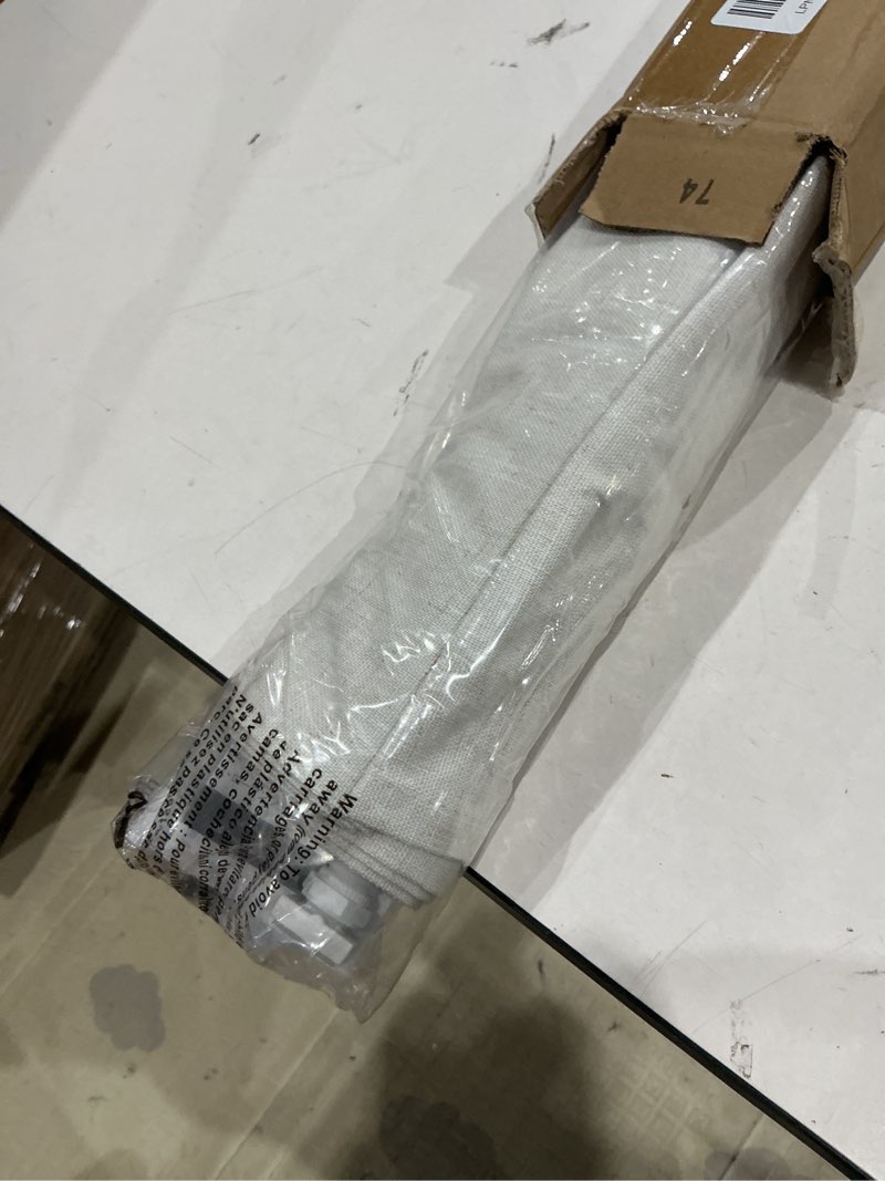 Condition photo showing Good Condition for lazblinds no tools no drill cordless roman shades for windows, blackout thermal insulated uv blocking window blinds, room darkening fabric blinds for indoor windows, 27'' w x 48'' h, off white blackout - off white 27" w x 48" h