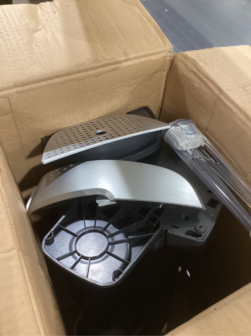 Condition photo showing As Is for Keurig K-Elite Single Serve K-Cup Pod Coffee Maker, with Strength and Temperature Control, Iced Coffee Capability, 8 to 12oz Brew Size, Programmable, Brushed Silver