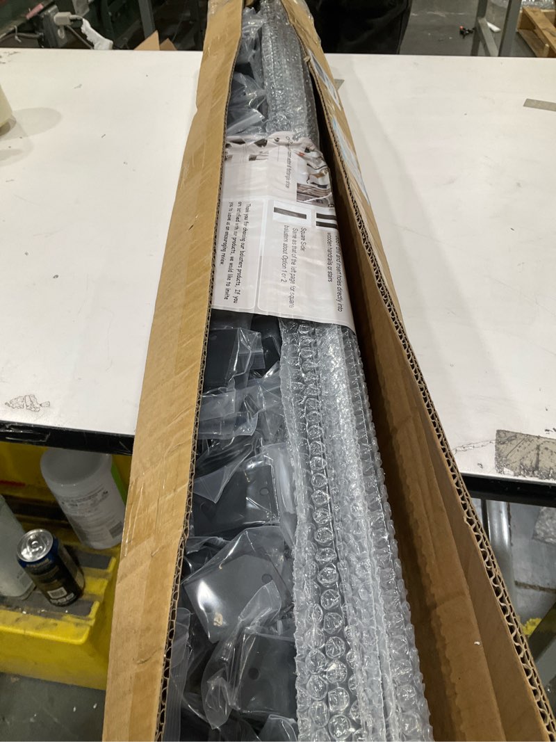 Condition photo showing Good Condition for sidasu 10-pack 44" x 1/2" wrought iron balusters for stairs, double twist metal stair spindles with swivel shoes, black hollow staircase baluster spindles 10 pack double twist baluster