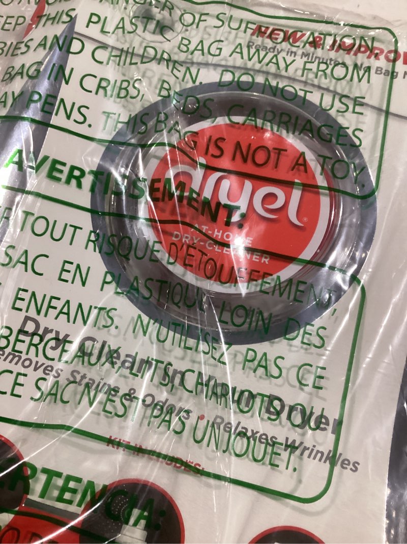 Condition photo showing New/Like New for dryel at-home dry cleaning starter kit with bag, breeze clean scent 1 kit