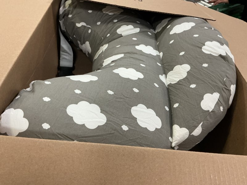 Condition photo showing As Is for Momcozy Original Nursing Pillow for Breastfeeding-Pioneering Safety Fence- Wider Feeding Pillows for More Support for Mom & Baby- Easier Nursing & Hand Free- Fit for All, Removable Cotton Cover Grey