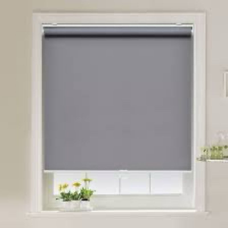 AOSKY Cordless Roller Shades Blackout Blinds for Windows Room Darkening Rolled Up Shades with Spring