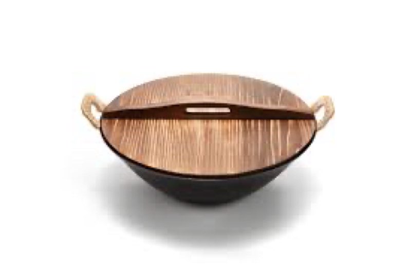 WANGYUANJI Handmade Cast Iron Wok With Dual Handle