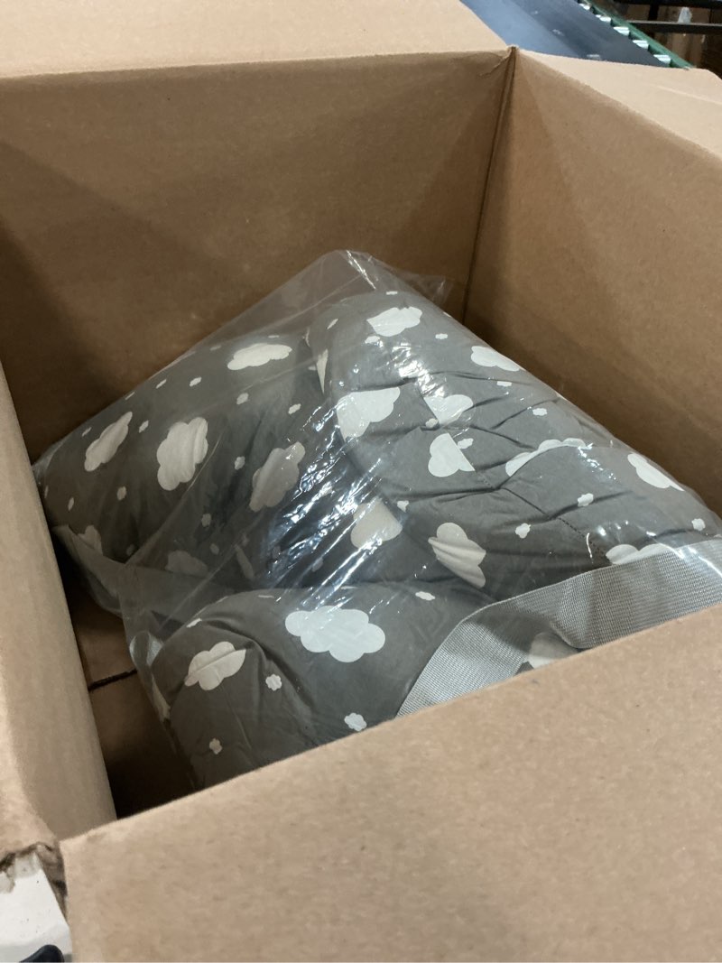 Condition photo showing As Is for Momcozy Original Nursing Pillow for Breastfeeding-Pioneering Safety Fence- Wider Feeding Pillows for More Support for Mom & Baby- Easier Nursing & Hand Free- Fit for All, Removable Cotton Cover Grey