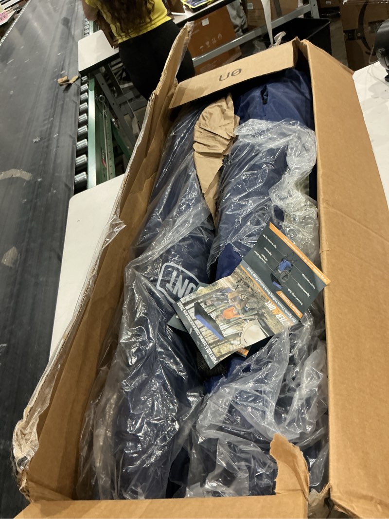 Condition photo showing Good Condition for overmont 2pcs camping chair with canopy shade cooler bag - oversized folding beach chair with high back support big cup holder - portable lawn chair for outdoor travel sports fishing - support 330lbs