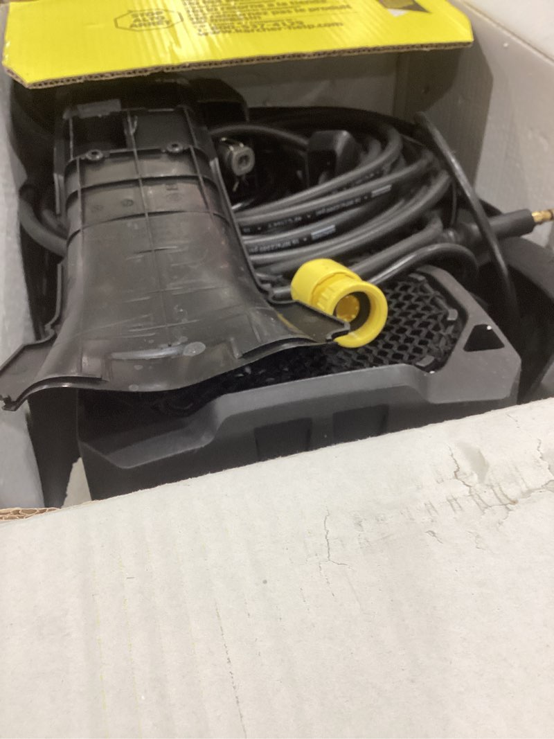 Condition photo showing As Is for kärcher pressure washer, k5 power control, max 2500 psi, 32 ft. hose, 2 spray wands - 1.55 gpm k 5 power control