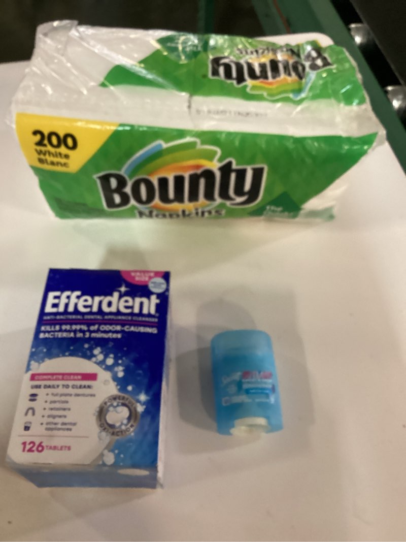 ASSORTED INCLUDES: Napkins, antibacterial dental and deodorant 
