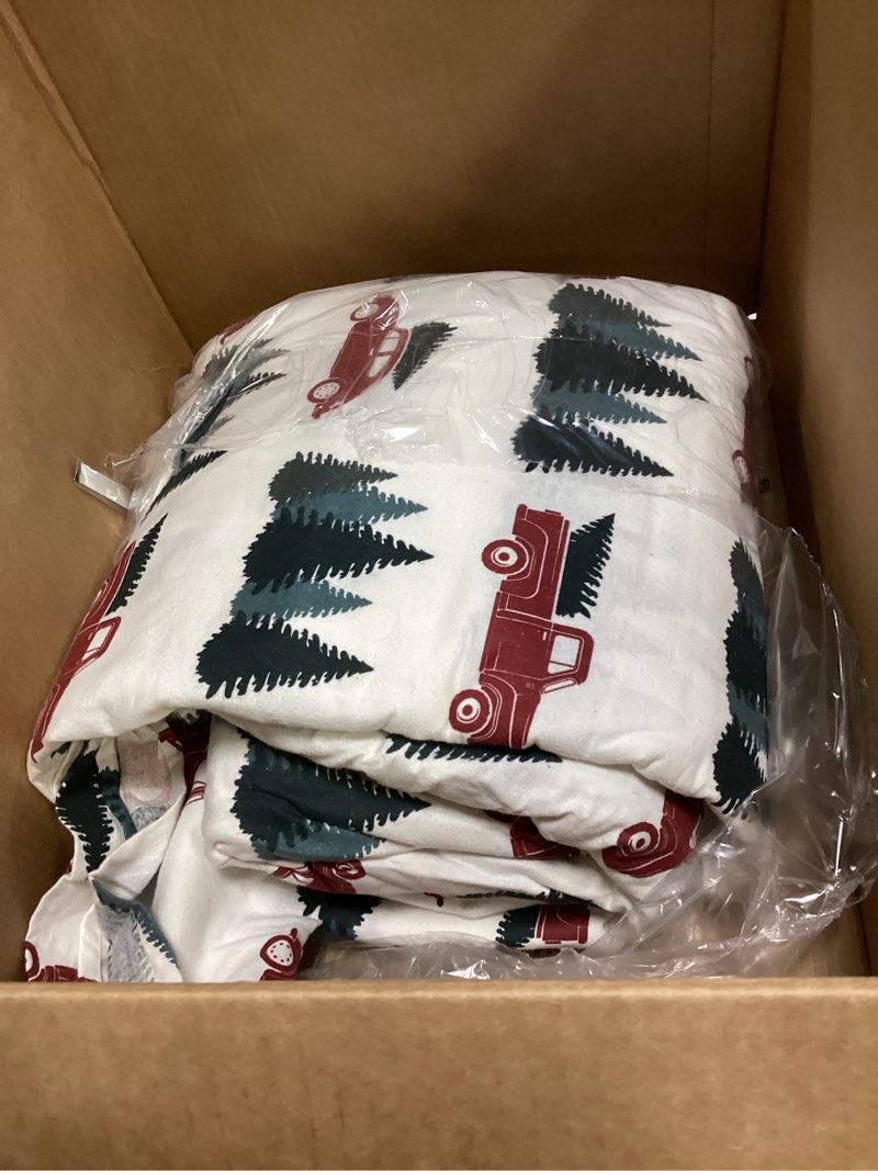 Condition photo showing As Is for Holiday Flannel Sheet Sets Queen 