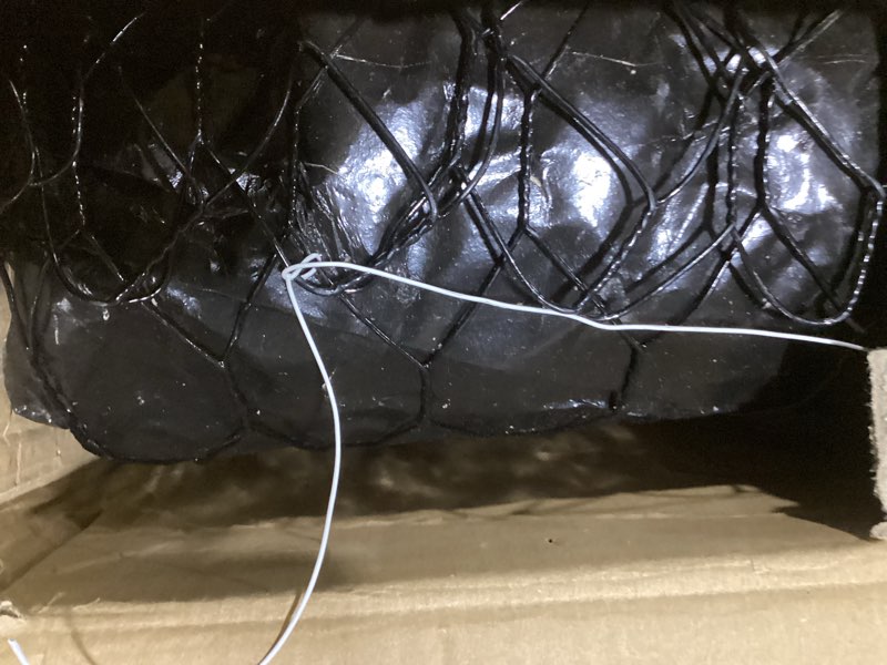 Condition photo showing Good Condition for 12'' x 100' black chicken wire mesh fence, 15 gauge poultry netting and 2 inch mesh fence roll, chicken wire for floral arrangements/crafts/farm/livestock/pet protection 15ga/12" x 100'