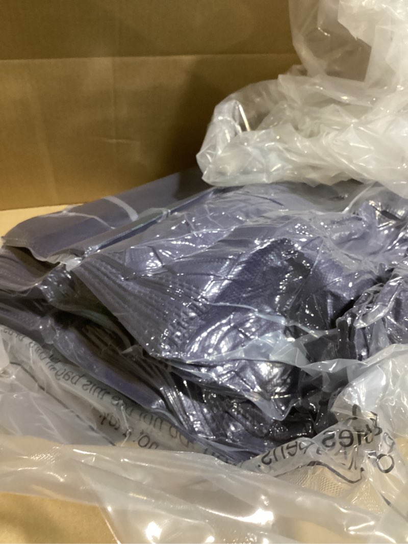 Condition photo showing New/Like New for windyun reusable grocery bags large non woven shopping bags with handle foldable portable tote carryall bulk 11.8x6x13.8 inch navy blue 200